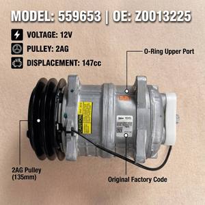 Nuevo Compresor de Aire Acondicionado Original Valeo TM15 OE Z0013225 12V 2AG, Duradero, para Refrigeración, Almacenamiento en Frío y Transporte, 12 Meses de Garantía - Product Image 3