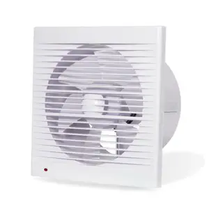 Low Noise 4 Inch ABS Ventilation Fan Air Venting Wall Mounted Humidity Sensor Exhaust Fan For Bathroom and Kitchen