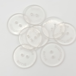 Hai lỗ nhựa trong suốt nút cho đồ nội thất và quần áo - Product Image 3