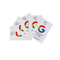 CMYK impresión 13,56 Mhz Google Review Tarjeta blanca Rfid tarjeta RFID NFC tarjeta