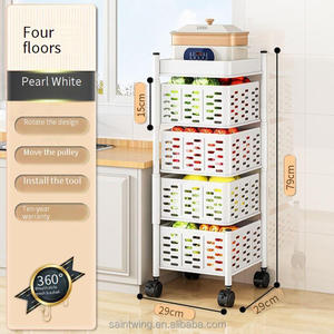 热卖厨房旋转储物架3 4 5层厨房储物架浴室收纳架 - Product Image 5