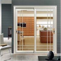Porte coulissante d'appartement au design moderne, système de porte en aluminium à verre Lowe, porte coulissante en aluminium à économie d'énergie