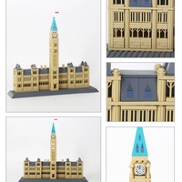 Modelo a Escala 1:1 del Parlamento de Ottawa, Canadá, en Bloques de Construcción ABS, Juguete Educativo de Arquitectura en Miniatura para Niños y Adultos, DIY