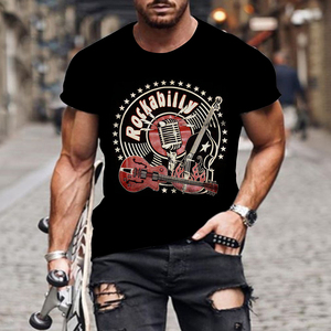 T-<span class=keywords><strong>shirt</strong></span> Homme <span class=keywords><strong>Musique</strong></span> <span class=keywords><strong>Rock</strong></span> Imprimé Sublimation Été Col Rond Manches Courtes Décontracté Mode - Product Image 5