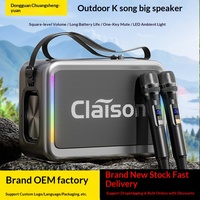 Enceinte de karaoké portable d'extérieur Bluetooth 5.3 80W avec subwoofer étanche, lumières LED et longue autonomie de la batterie