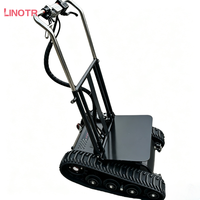 Chariot électrique pliable tout-terrain pour escaliers avec roues en caoutchouc, chariot de transport électrique maniable pour escaliers