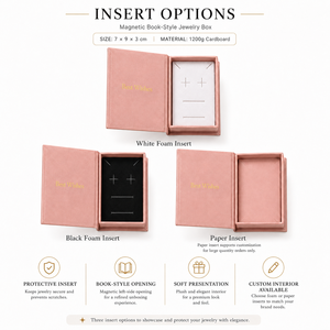 Luxury Magnetic Book-Style Jewelry <b>Box</b> with Custom Insert for Ring Necklace <b>Gift</b> Packaging and Jewelry Brand Presentation - Product Image 3