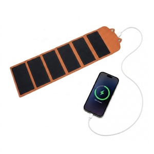 Panel Solar Portátil de 18W y 6 Pliegues con Doble Puerto USB, Cargador Solar de Emergencia para Teléfono, Batería, Ventilador Pequeño, Luz de Camping - Product Image 1