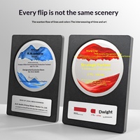 Vente en gros de médailles en cristal personnalisées, accessoires à effet sable mouvant, plaques en aluminium naturel, plaques en pierre marbrée UV, médailles vierges, trophées en cristal marbré