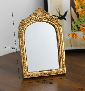 Cadre photo vintage en résine dorée sculptée en forme d'arche, 6 "7" 8 ", cadeaux, décoration de la maison - Product Image 2