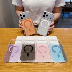 Étui de protection magnétique transparent élégant avec paillettes étoilées, protection intégrale de l'objectif, testé anti-chute pour iPhone 15 16 17 18 <span class=keywords><strong>Pro</strong></span> Max - Product Image 1