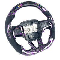 Volant sport à 3 branches en cuir et fibre de carbone forgée sur mesure pour Dodge Challenger Charger HELLCAT 2015-2021