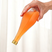 Lekvrije 250ml 350ml 500ml herbruikbare transparante glazen fles voor koudgeperste thee, sap en dranken met metalen schroefdop