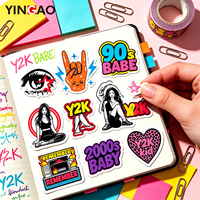 Autocollants esthétiques Y2K des années 2000, autocollants découpés sur mesure, vinyle imperméable, décalcomanies rétro pop art pour coque de téléphone, ordinateur portable, carnet