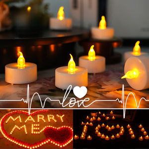 Candela <span class=keywords><strong>LED</strong></span> a Batteria con Fiamma Tremolante Senza Fiamma per Decorazioni Domestiche, Matrimoni, Compleanni e Festività - Product Image 5