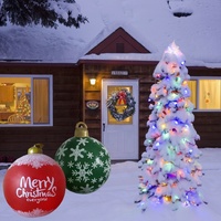 Joyeux Noël - Grande boule gonflable pour décorations de jardin, ornements de fête de Noël, sphère gonflable d'extérieur, ballon gonflable jouet