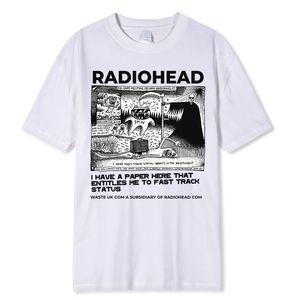 <strong>Radiohead</strong> Men's Vintage Classic T-<strong>shirt</strong>, North American Rock Boy Hip-hop Street Style 100% Cotton Loose Top. - Product Image 2