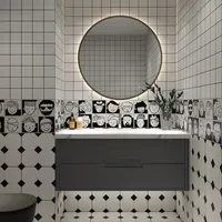 Carreaux de sol modernes mats antidérapants en travertin pleine masse 300x300 pour extérieur, revêtement de sol en pierre de porcelaine de 20 mm pour façades, vente en gros