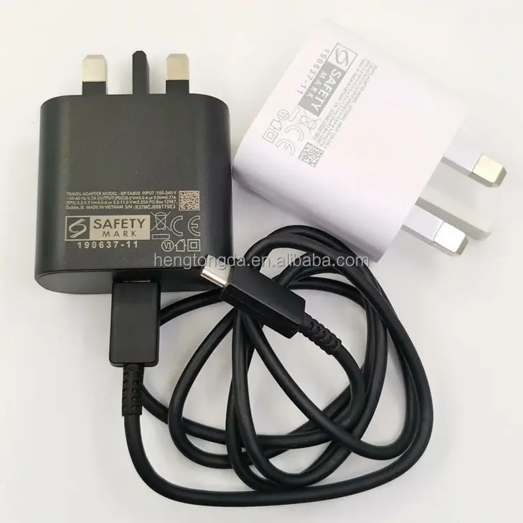 25W Super Fast Charging 5G Charger UK ปลั๊ก3 TA800 PD Adapter สำหรับ Samsung Galaxy Note10 S20 S21 Fast Type C Charger