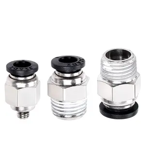 High Quality Pneumatic pipe fittings Pneumatic Connector Air Tube Joint PC4-M5 PC6-02