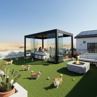 Pergola motorisée en aluminium Sweet Home, toit rétractable bioclimatique électrique pour extérieur, gazebo télécommandé, imperméable et anti-UV