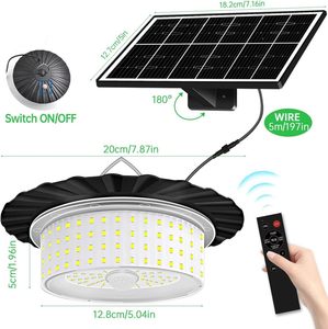 ไฟโซลาร์ LED แบบแขวน 244 ดวง 5 โหมดปรับได้ ใช้ได้ทั้งภายนอกและภายในอาคาร  แบตเตอรี่ 4400mAh เหมาะสำหรับตกแต่งสวนและศาลา - Product Image 1