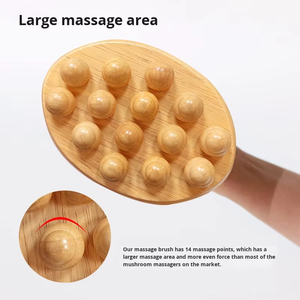 Brosse de <span class=keywords><strong>massage</strong></span> portable 14 perles Gua Sha Outil de <span class=keywords><strong>massage</strong></span> corporel en bois naturel pour la thérapie SPA Outil de relaxation <span class=keywords><strong>anti</strong></span>-<span class=keywords><strong>cellulite</strong></span> - Product Image 2