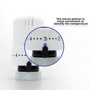 Vanne de radiateur thermostatique moderne blanche IVANCI pour système HVAC contrôle de température Angle en laiton thermostatique 15mmX 1/2" - Product Image 4