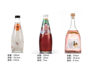 Récipient en verre transparent de 330ml 290ml 375ml boissons non alcoolisées haut de gamme bouteille en verre d'eau minérale <span class=keywords><strong>evian</strong></span> française pour l'utilisation de boissons - Product Image 5