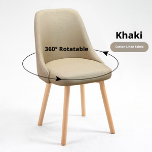 Muebles <span class=keywords><strong>de</strong></span> Comedor, Sillas <span class=keywords><strong>de</strong></span> Comedor con Patas <span class=keywords><strong>de</strong></span> <span class=keywords><strong>Madera</strong></span>, Estilo Crema Pequeño, Moderno y Sencillo, Sillas con Respaldo, Taburetes - Product Image 5