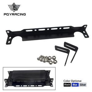 Poyracing Oil Cooler <b>Bracket</b> Aluminum Long Mount <b>Bracket</b> For British Style Cars Customizable Black Blue <b>Silver</b> - Product Image 1