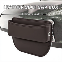 Organisateur de siège de voiture en cuir PU de luxe - Boîte de rangement pratique pour espaces entre les sièges