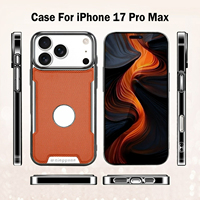Nouvelle Arrivée Coque de Téléphone Fine Antichoc en Cuir PU Électroplaqué pour iPhone 17 Air Pro Max 16 Plus 15 14 13 12