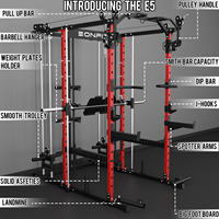 Rak Latihan Fungsional Eonfit E5 Smith Machine Power Rack Sistem Katrol Pivot Arm Lat Pulldown Squat Cage Home Gym untuk Latihan Kekuatan