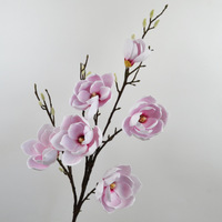 Branche de fleur de magnolia artificielle à tige unique pour la décoration de Noël, de remise de diplômes, d'Halloween, de Pâques - pour les mariages et l'usage domestique