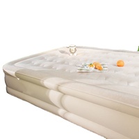 Matelas Gonflable Rapide et Souple, Lit d'Appoint Surélevé Pliable et Portable avec Pompe Intégrée et Oreiller, Idéal pour l'Extérieur, la Chambre et le Salon