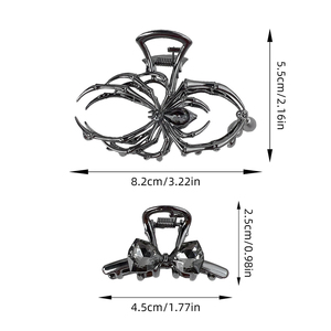 Pinza de Pelo con Diseño de Garra de Araña de Aleación, Estilo Gótico, Chic y Elegante, con Pedrería, Pinza de Tiburón de Alta Calidad, Estilo Oscuro - Product Image 6