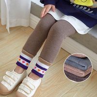 Leggings d'automne doublés polaire pour enfants, motif cœur, très extensibles, anti-boulochage, pour filles et tout-petits, 1-8 ans