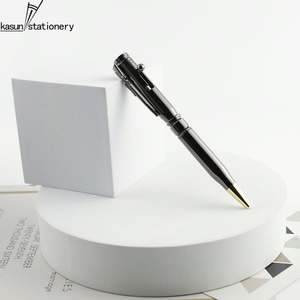 Nouveau design créatif : Stylo pistolet à action à ressort en forme de balle avec clip en métal motif fusil et logo personnalisé, idéal pour cadeau d'affaires - Product Image 2