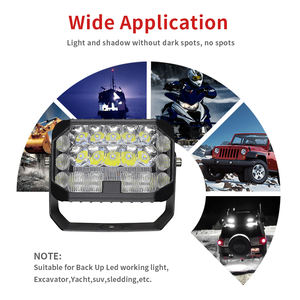 Faro LED Cuadrado de 5 Pulgadas y 180W, Haz Combinado, Luz Amarilla y Blanca, Ojo de Ángel DRL, Lámpara para Auto 4X4, para Wrangler, Lada <span class=keywords><strong>Niva</strong></span> - Product Image 6