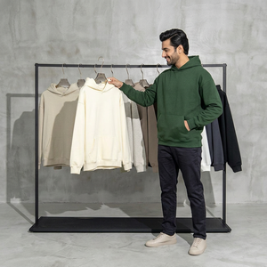 Sudaderas con capucha y sudaderas de hombre de lana Polar gruesa de algodón pesado Sudadera con capucha de gran tamaño Logotipo personalizable Impreso Sudaderas con capucha unisex - Product Image 1