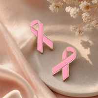Épinglette en émail Ruban Rose de Sensibilisation, Badge Magnétique pour la lutte contre le cancer du sein, pour la campagne de santé féminine, Personnalisable, Vente en gros