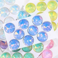 Strass en verre cristal néon colorés en forme de goutte, à dos plat, à coudre, pour DIY, mariage, nail art, vêtements, chaussures, décoratifs