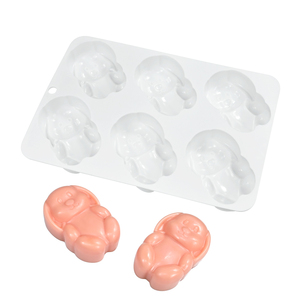 Molde de Silicona 3D de 6 Cavidades con Forma de Conejo para Pastel de Mousse Francés, Chocolate y Helado - Product Image 4