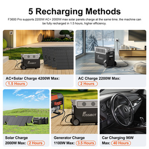 Estación de Energía Portátil FOSSiBOT F3600 Pro 3600W 3840Wh Expandible a 11520Wh Batería LiFePO4 con Más de <span class=keywords><strong>6500</strong></span> Ciclos para Respaldo en el Hogar - Product Image 3