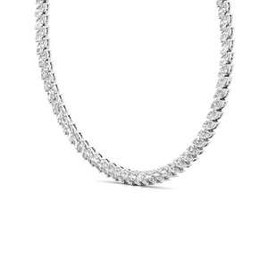 Collar de tenis Infinity Spark con diamantes CVD tallados en oro, elegante diamante cultivado en laboratorio para joyería de lujo certificada para mujer - Product Image 4