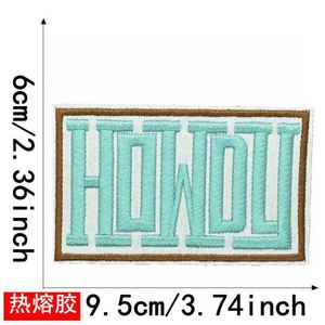 New Embroidered Iron on Fresh Color Howdy Somebody 's Problem Mama Word Patch for Clothing <b>Hat</b> <b>Bag</b> Decoration - Product Image 2