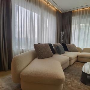 Sofá <span class=keywords><strong>para</strong></span> el hogar formas sensuales suave elegante acogedor Boucle sofá curvo esquina diseñador minimalista modular sofá Seccional de lujo - Product Image 6