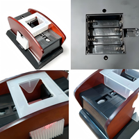 Machine à mélanger les cartes en bois de luxe, alimentée par batterie, pour 2 jeux de cartes, idéale pour les tables de Blackjack professionnelles et les jeux à domicile