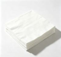 Serviettes en papier Airlaid en pâte de bois vierge imprimées avec logo personnalisé, carrées 23x23cm, 4 plis, 1 couche, style sac, sans poussière, jetables pour restaurant
